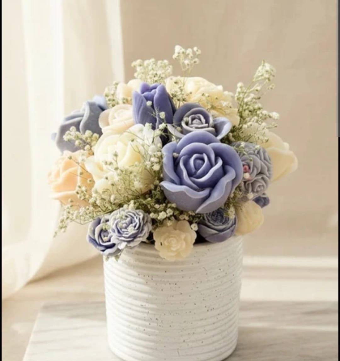 Wax flower bouquets